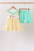 Mustard Honey Bear Embroidered Set
